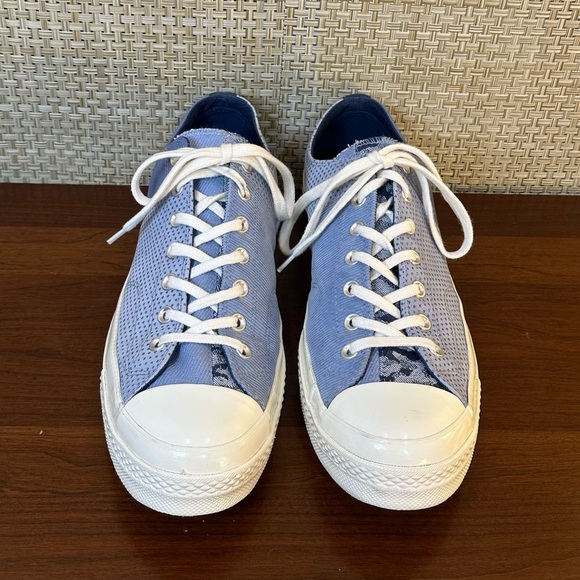 🌟2xHP🌟Converse Chuck 70 Chuck Taylor Blue/White Mixed Material Low Sneaker - Picture 4 of 11